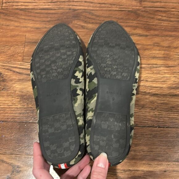 Birdies Blackbird Flat Loafer Shoe Camo Green Point Knit Size 9 - Picture 4 of 7